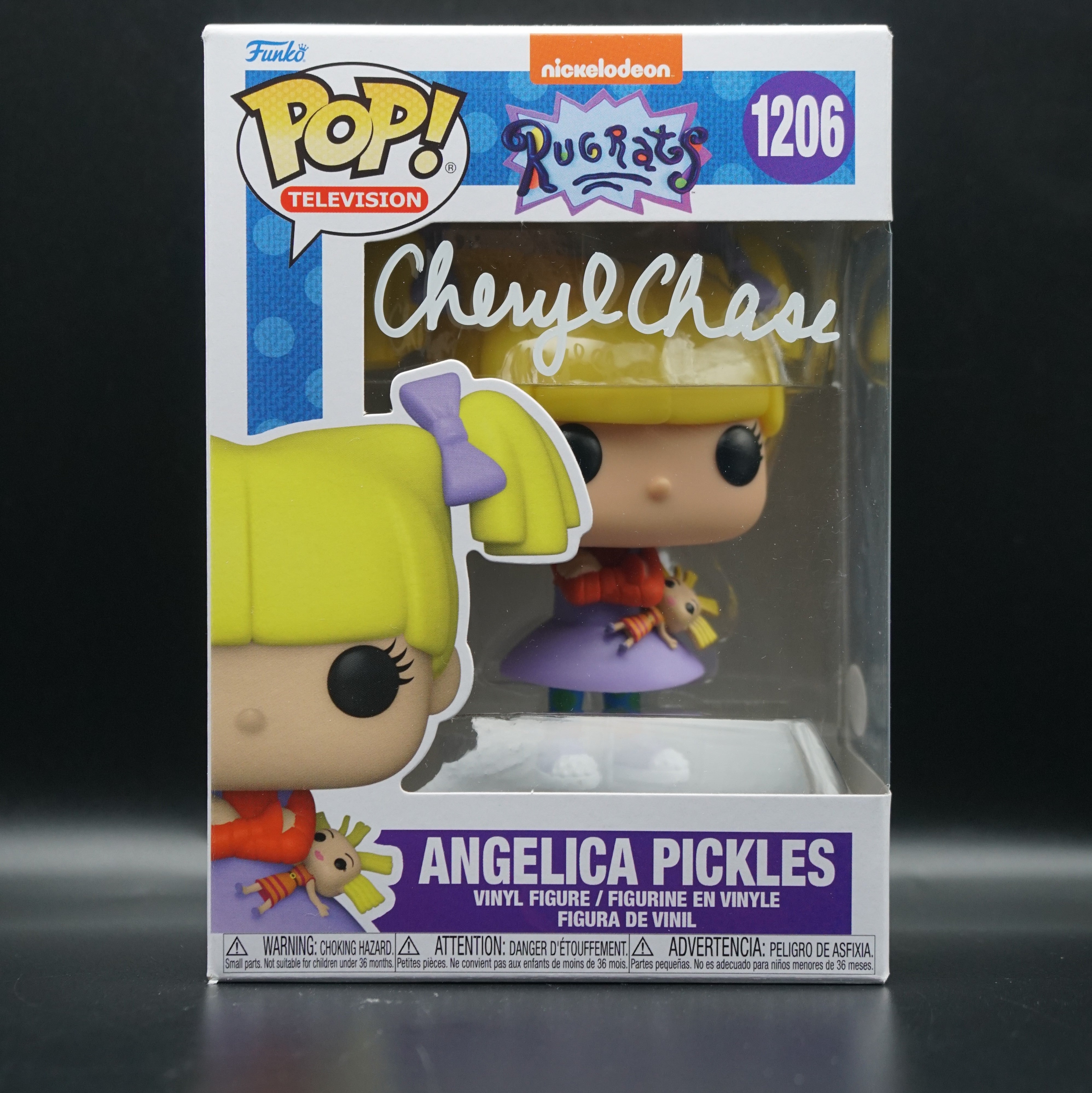 Rugrats Funko Pop #1206 Angelica Pickles from Nickelodeon Cartoon PSA COA - Signed by Cheryl Chase