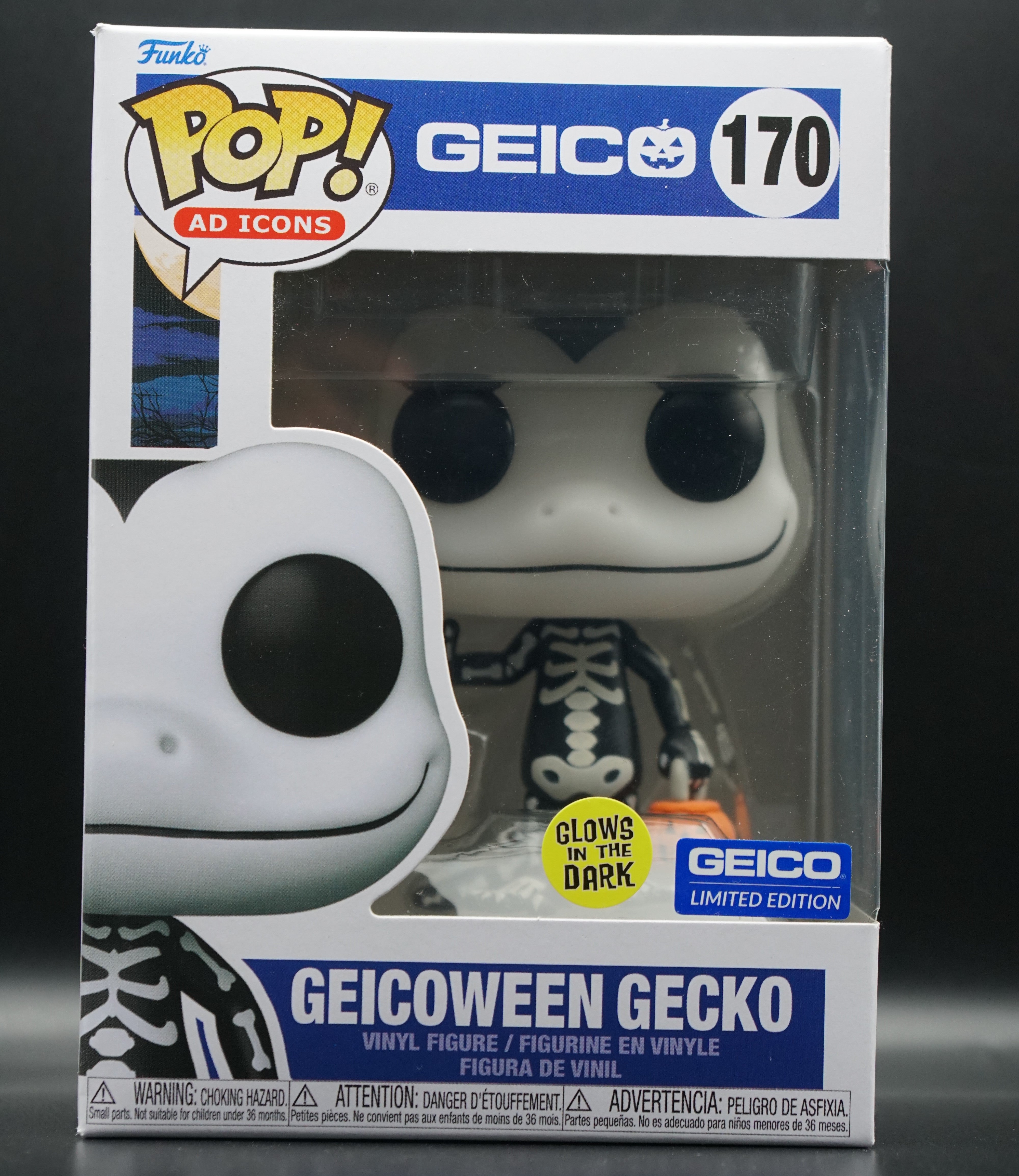 Geicoween Gecko Funko Pop #170 Limited Edition Geico Glow-in-the-Dark