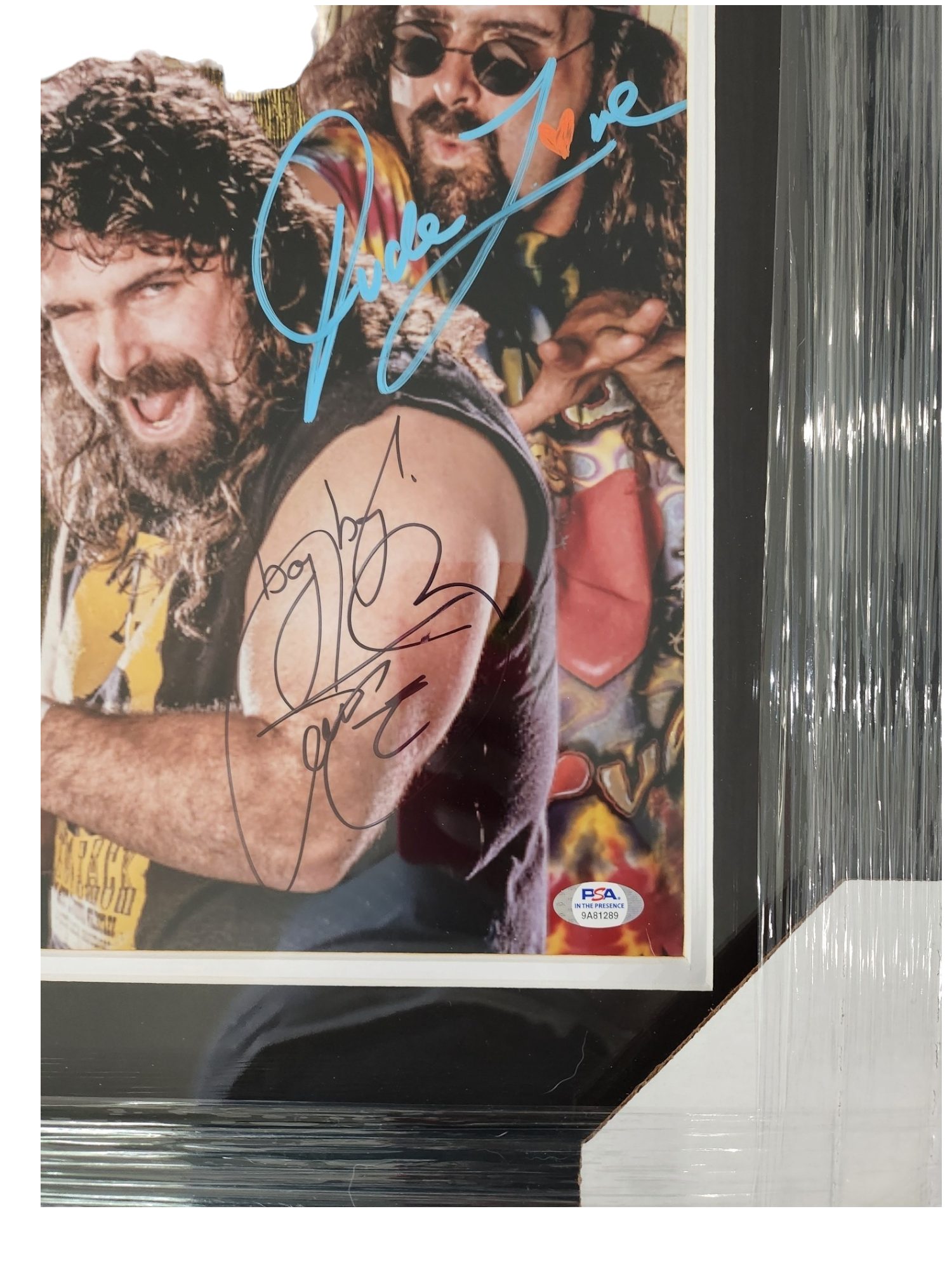 Framed signed Mick Foley Photo