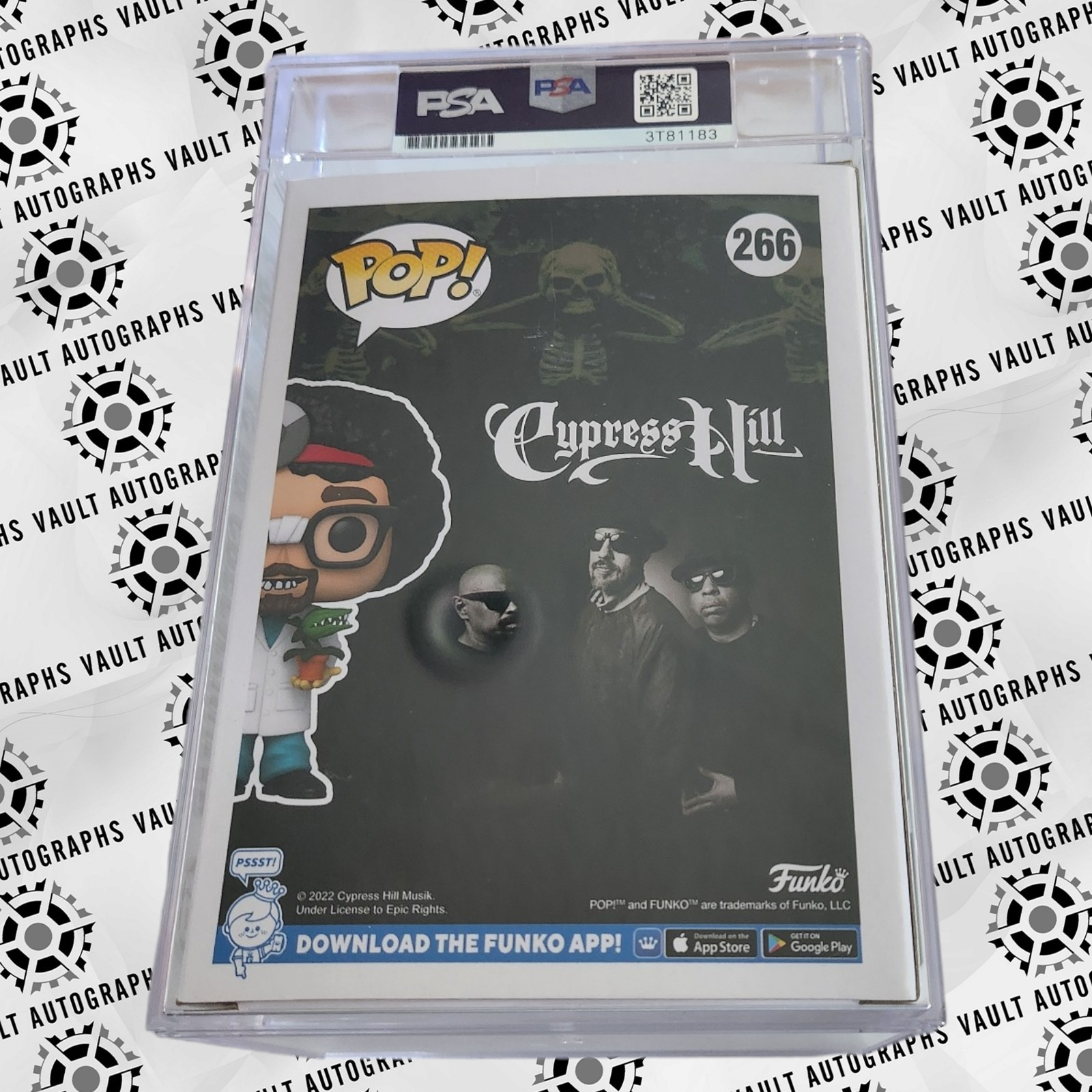 Gem MT 10 Autograph B-Real as Dr.Greenthumb Cypress Hill Funko Pop #266 PSA Encapsulated