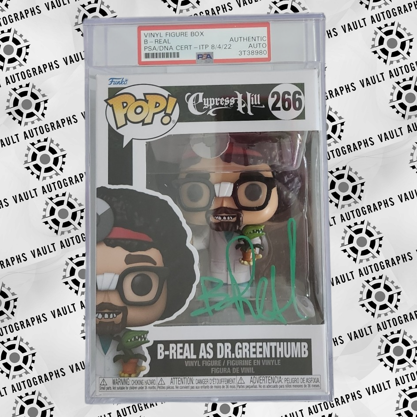 Encapsulated PSA Signed B-Real Cypress Hill Funko Pop #266