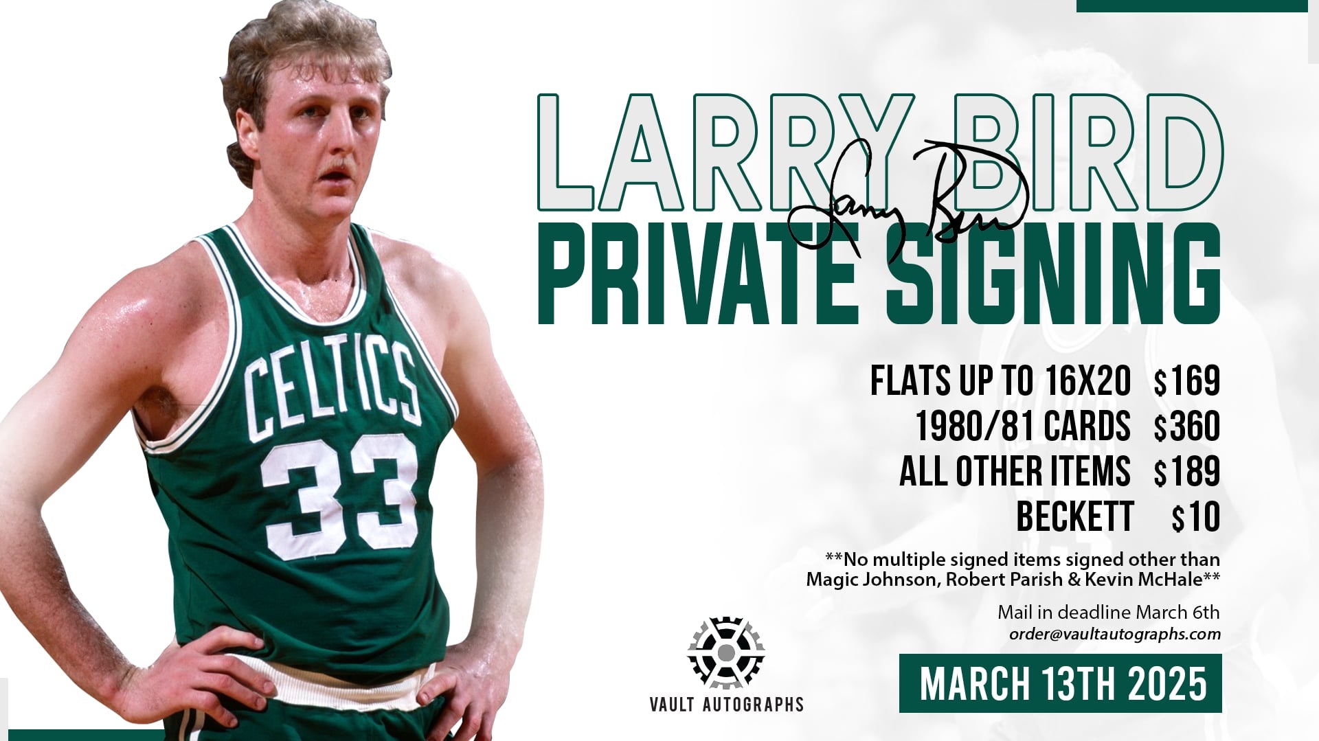 Larry Bird private signing